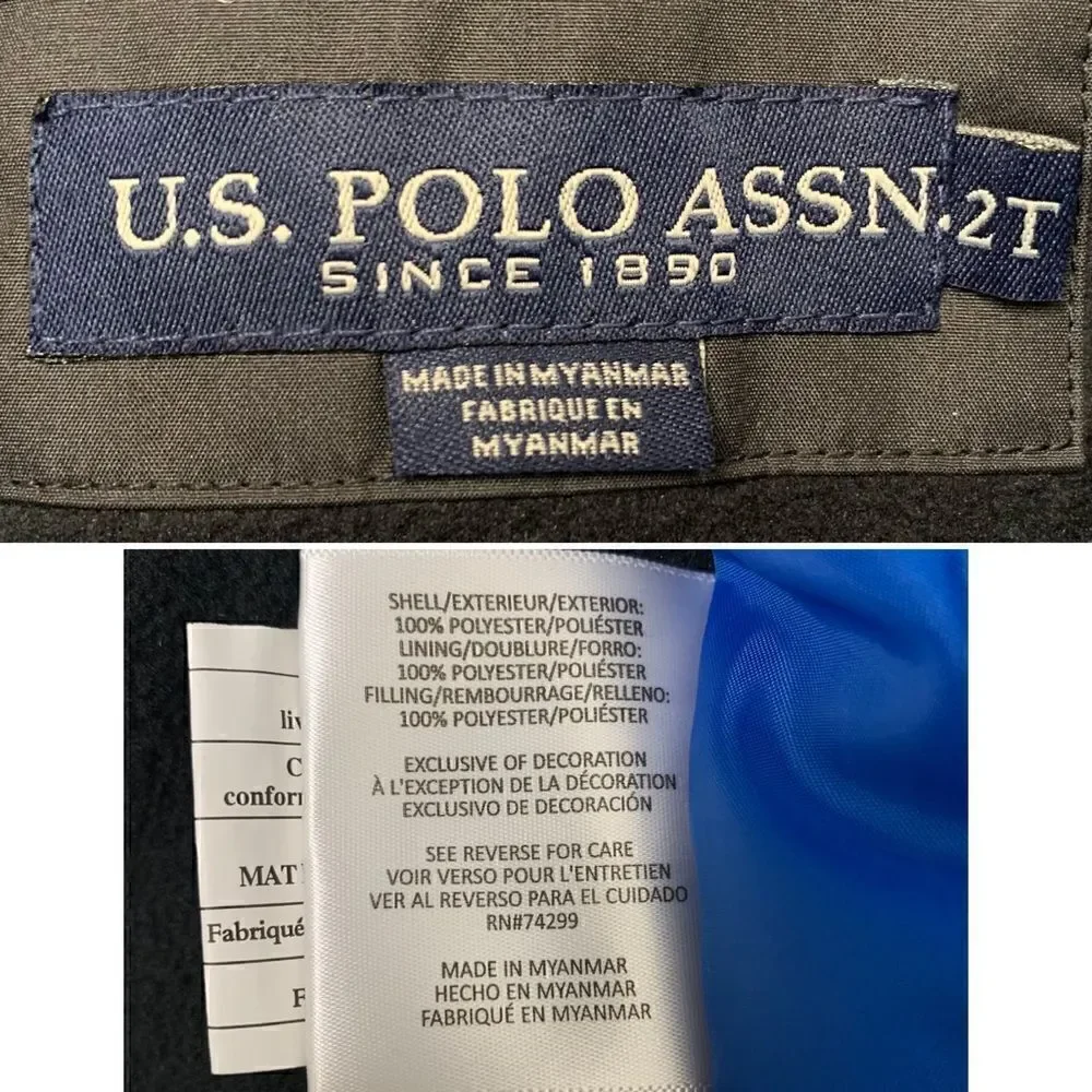 NWT US Polo Assn Toddler Size 2T Winter Snow Jacket
